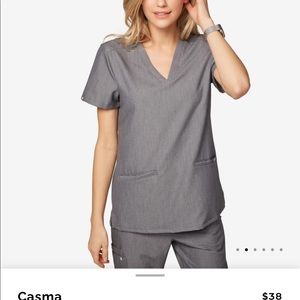 Figs Graphite Casma scrub top